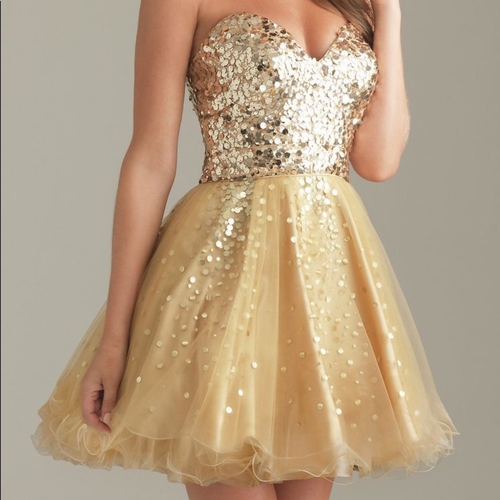 Gold Prom Dress by Night Moves
